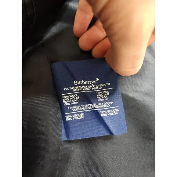 Vintage Burberrys Blazer 100% Wool Sport Coat Mens 52S - Picture 12 of 14